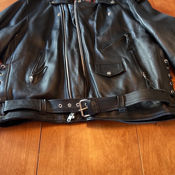 🏍HP!⭐️EUC black Interstate Leather jacket Zip front. 4 front/2 interior pockets - Picture 7 of 14